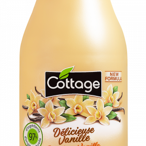 Cottage Gel Douche Lait Hydratant 97% d'Ingrédients d'Origine Naturelle,  250ml -Fabriqué en France- Délicieuse Vanille